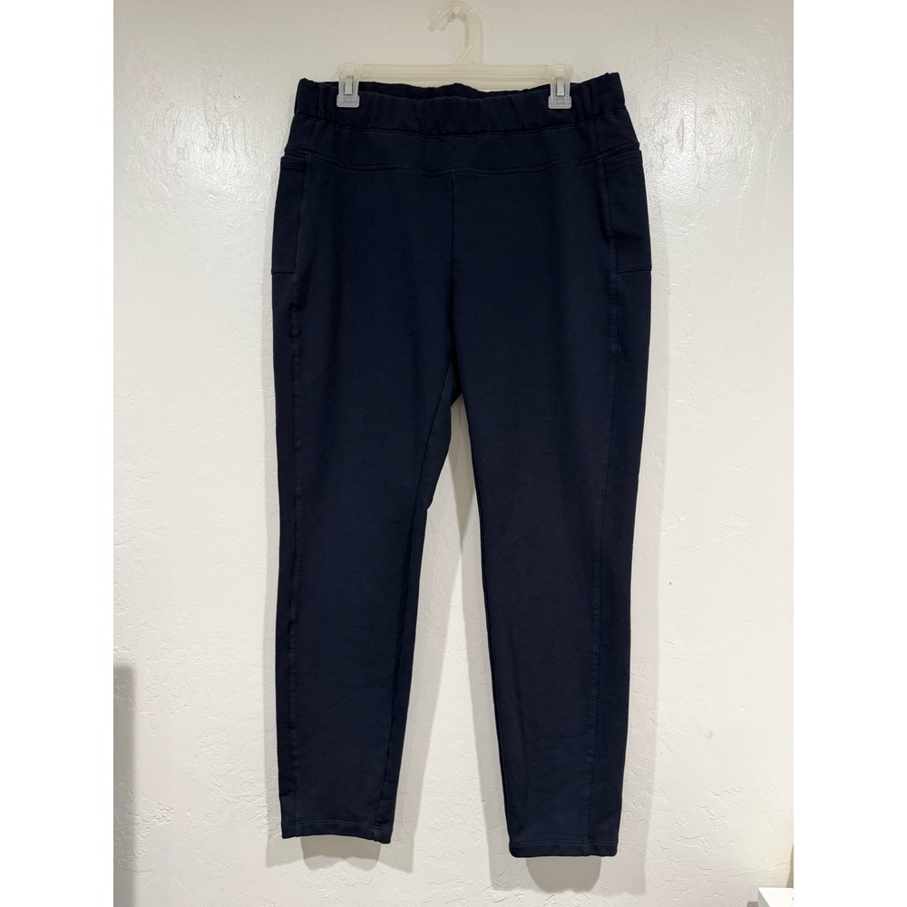 Lauren Ralph Lauren Womens Navy Blue Activewear Leggings Tapered Pants size L